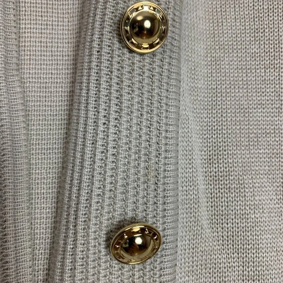 Grazia Made In Italy Wool Blend Button Front Cardigan  Neutral Womens Sz 14 Luxe - Picture 10 of 10